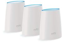 NETGEAR Orbi Whole Home Mesh WiFi System - 3 Pack Route r& 2 Mini satellite extenders RBK43 (Renewed)