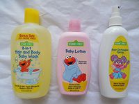 Sesame Street Body Hair Wash , Hair Detangler Spray, Baby Lotion BUNDLE of 3 Products