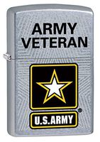 Zippo Lighter: U.S. Army, Army Veteran - Street Chrome 77664