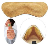 Premium Leather Heel Grips Liner Cushions Inserts for Loose Shoes, Improved Shoe Fit and Comfort, Khaki,2 Pair(0.35inch Thicker)