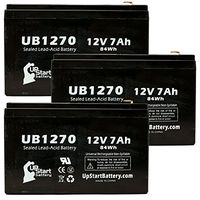 3X Pack - APC Smart-UPS 750VA USB & SER SUA750RM2U Battery - Replacement UB1270 Universal Sealed Lead Acid Battery (12V, 7Ah, 7000mAh, F1 Terminal, AGM, SLA) - Includes 6 F1 to F2 Terminal Adapters