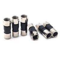 Sscon 20pcs RG6 F Type Connector Coax Coaxial Cable Compression Fitting, Black