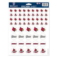 WinCraft NCAA University of Louisville Vinyl Sticker Sheet, 8.5" x 11"