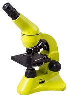Levenhuk Rainbow 50L Lime Lightweight Student Microscope (40-800x) with Experiment Kit and Storage Case