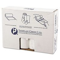 Inteplast Group High-Density Can Liner, 38 X 58, 60Gal, 14Mic, Clear, 25/Roll, 8 Rolls/Carton