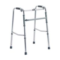 Luckya Folding Walking Aid, Lightweight & Adjustable Mobility Aid for Elderly, Disabled, Handicapped Or Injured, Slip-Resistant Rubber Walker Non-Slip Walking Stick with Hospital