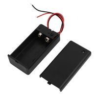 uxcell ON/Off Switch 2 Wires Covered Battery Holder Case for 9V Battery