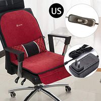 Eilane Heated Seat Cushion with Lumbar Support, Car Seat Cushion Warmer Warm-Up Mat Seat Cushion Back Heating 3 Sets