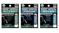Best Organic Aromatherapy Allergy, Focus and Relax Nasal Inhaler - Made with 100% Organic Essential Oils - 0.7 ml by Prevenage