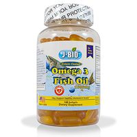 J-BIO Omega-3 Fish Oil (Enteric Coated) 1000mg, 180 Softgels.3rd Party Tested - NO Fish-Burps & Improved Absorption
