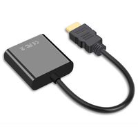 hudiemm0B HDMI to VGA Converter, Portable HD 1080P HDMI to VGA Converter Adapter Cable for TV Laptop Projector Black