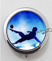 BlackKey Soccer Ball Theme 3-Compartment Decorative Pocket Gift Box Case Organizer for Pill, Color 1 -483