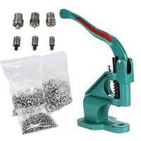 Yaheetech Eyelet Grommet Machine Hand Press Grommet Machine with 3 Die & 1500 Pcs Silver Grommets Heavy Duty Punch Tool Kit