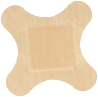 Coverlet Fabric 4 Wing Bandages, 3" x 3", Box of 50