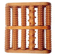 Wooden Footrest Foot Massage Rubbing Row Roller Wooden Massager-6 Row