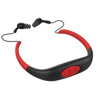 Vacio Waterproof MP3 Headphone, 8GB Sport IPX8 MP3 Music Player Underwater Sports Neckband with FM Radio Stereo Ultra-light Earphone 6-8 Hrs Playtime for Men Women-Red