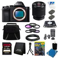 Sony A7R (Alpha 7R) Interchangeable Lens Camera Body 28-70mm Lens Bundle - Includes camera, SEL2870 FE 28-70mm F3.5-5.6 OSS Lens, 64GB Memory Card, 2 Batteries, Carrying Case and more.