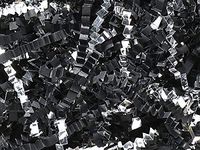 Black & Silver Crinkle Cut™ Shred 10 lb Box ~ Spring-fillÂ Shred - WRAPS-ZF10BS