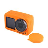 AckfulFrame Protective Silicone Cage Shell Cover Lens Case Compatible with DJI Osmo Action Camera1 (Orange)