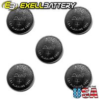5pc Exell A76 1.5V LR44 Alkaline Watch Battery AG13