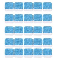 PIKAqiu33 Washing Machine Cleaning Sheet Detergent Effervescent Tablets - Home Washer Descaler Deep Remover Deodorant Durable, 25PCS/Solid (White)