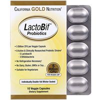California Gold Nutrition LactoBif Probiotics, 5 Billion CFU, 10 Veggie Capsules