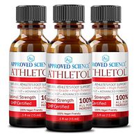 Athletol - Rapid Athlete's Foot Relief - Undecylenic Acid (25% USP) & Tea Tree Oil - All Natural Vegan Friendly Formula - 3 Bottles .5 Fl. Oz