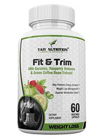 Taiy Nutrition Extra Strength Appetite Suppressant for Weight Loss Garcinia Cambogia Raspberry Ketones Green Coffee Bean Extract, Natural Fat Burner & Metabolism Booster, Contains Caffeine
