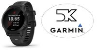 HRM Garmin Forerunner 945 GPS Running Watch Black Bundle with 6x4 Oval Car Magnet (5K)
