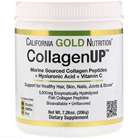 Marine Hydrolyzed Fish Collagen + Hyaluronic Acid + Vitamin C Unflavored Healthy Hair Skin Nails Joints Bones 7.26 oz 206 g