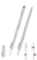 TXEsign Protective Silicone Sleeve Pen Skin Cover Holder for 2nd Generation Apple Pencil (Set of 3) (Black and White Marble)
