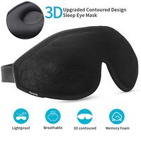 Sleep Mask, Pamyvia 3D Contoured Eye Mask for Sleeping, Soft Sleep Eye Mask with Memory Foam, Comfy Night Sleep Mask for Men Women, 100% Lightproof Eye Sleep Blindfold fit to Travel