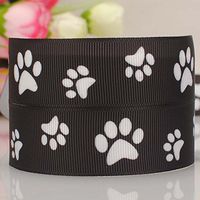 10 Yards 7/8" Inch 22mm new Dog paw Cartoon Printed Gift Grosgrain Ribbon