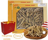 DABC OAK LAND 8OZ*2=453g/2 Boxes American Ginseng,Hand-Selected Wisconsin Farmed Ginseng Root | Long Small |美国威斯康辛州 长枝西洋参 花旗参 礼盒装 |Cultivated Wisconsin American Ginseng WI 063# Box