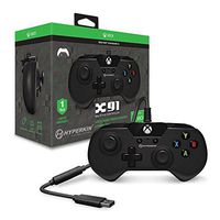 Hyperkin X91 Wired Controller for Xbox One/ Windows 10 PC (Black) - Officially Licensed by Xbox