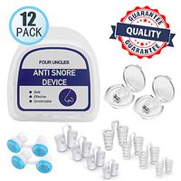 Snore Stopper Snoring Solution, Includes 8 Packs of Nose Vents, 2 Packs of Silicone Magnetic Anti Snore Clip 2 in 1 for Comfortable Sleep-Sleep Apnea Devices- Total 12 Packs