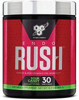 BSN Endorush Pre Workout Powder, Energy Supplement for Men and Women, 300mg of Caffeine, with Beta-Alanine and Creatine, Sour Candy, 30 Servings