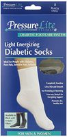 Activa Pressure Lite Light Energizing Diabetic Crew Socks, Black, Small
