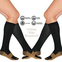 Compression Energy Copper Socks - Premium Comfort - Boost Circulation & Reduce Swelling - Reduce Varicose Veins (2 Pairs)