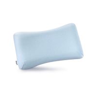 Aloudy Memory Foam Toddler Pillow, Organic Cotton Cover, Breathable Kids Pillow 20 x 12(10) x 2(2.5) for 2-10 Years Old Children(Blue)