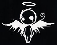 CCI Emo Angel Decal Vinyl Sticker|Cars Trucks Vans Walls Laptop| White |5.5 x 4.5 in|CCI1097