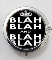 BlackKey Blah Blah Blah 3-Compartment Decorative Pocket Gift Box Case Organizer for Pill, Color 1 -898