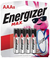 Energizer AAA Batteries, Max Alkaline, (Pack of 8)