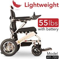 Majestic Buvan 2020 Wide Ultra Lightweight Fold & Travel Electric Heavy Duty Mobility Power Wheelchair Scooter Travel Safe (Model 7001 Bronze)