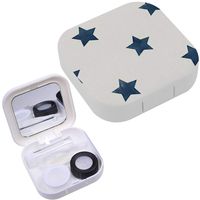 Portable Contact Lens Case Box Travel Kit Mirror + Bottle + Tweezers Container Holder [ Sea Themed ]