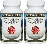 Organic Gymnema Sylvestre Holistic Extract - Support Healthy Blood Sugar & Glucose Levels, 240 Vcaps 500 mg. Nutritional Supplement - 2 Month Supply from Tattva's Herbs
