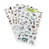 GogoForward 6 sheets/set Portable Cute Cat Album Diary Calendar Sticker Label Scrapbooking Craft