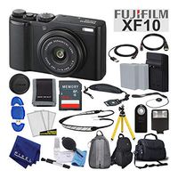 Fujifilm XF10 X-Series 24.2 MP Point & Shoot Digital Camera (Black) with Cleaning Kit, 64GB Card and More Advanced Bundle