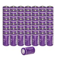 1/2AA Size 3.6V 1200 mAh ER14250 Lithium Batteries (50 Pcs)