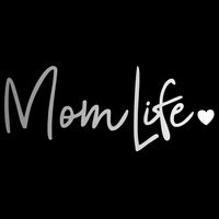 CCI Mom Life Decal Vinyl Sticker|Cars Trucks Vans Walls Laptop (Silver, 7.5")